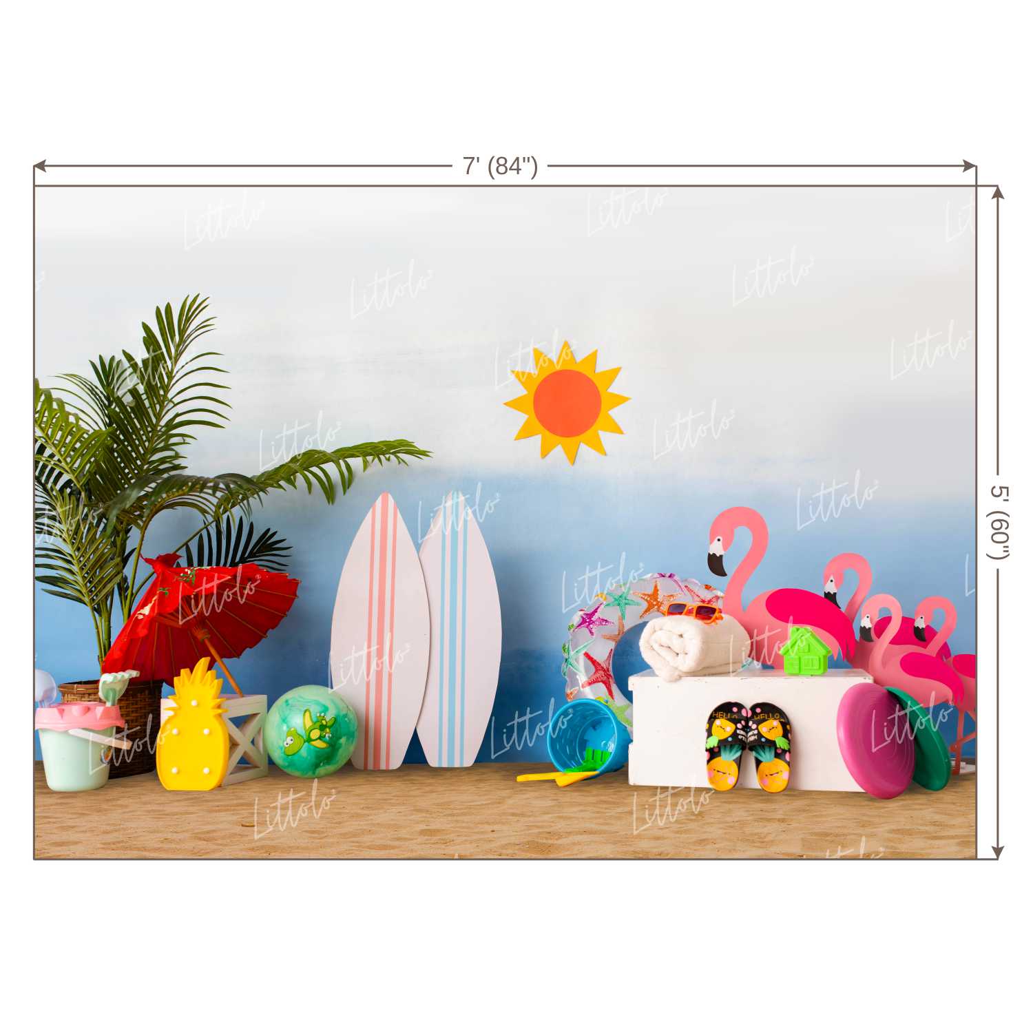 LB0285 Beach Theme Backdrop