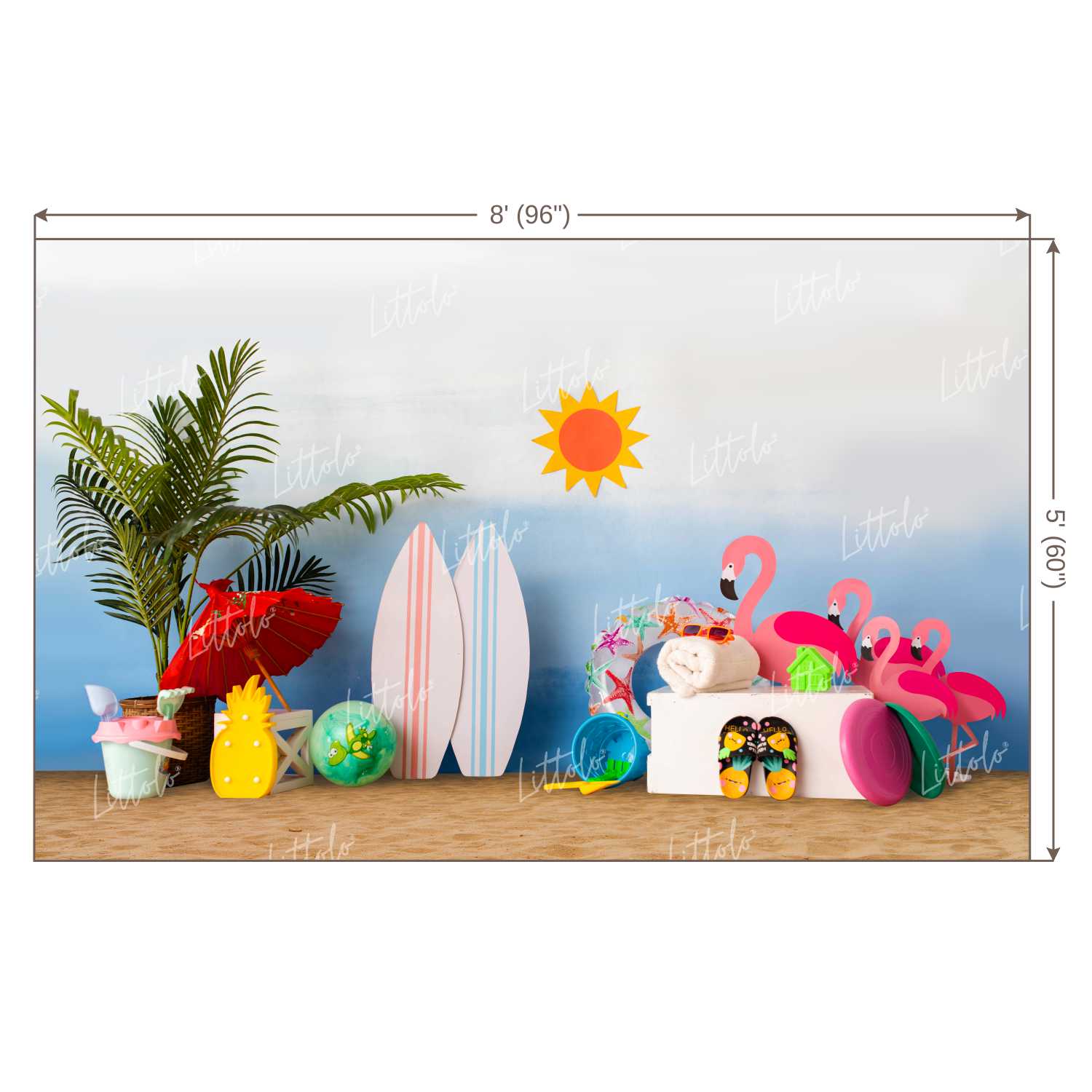 LB0285 Beach Theme Backdrop