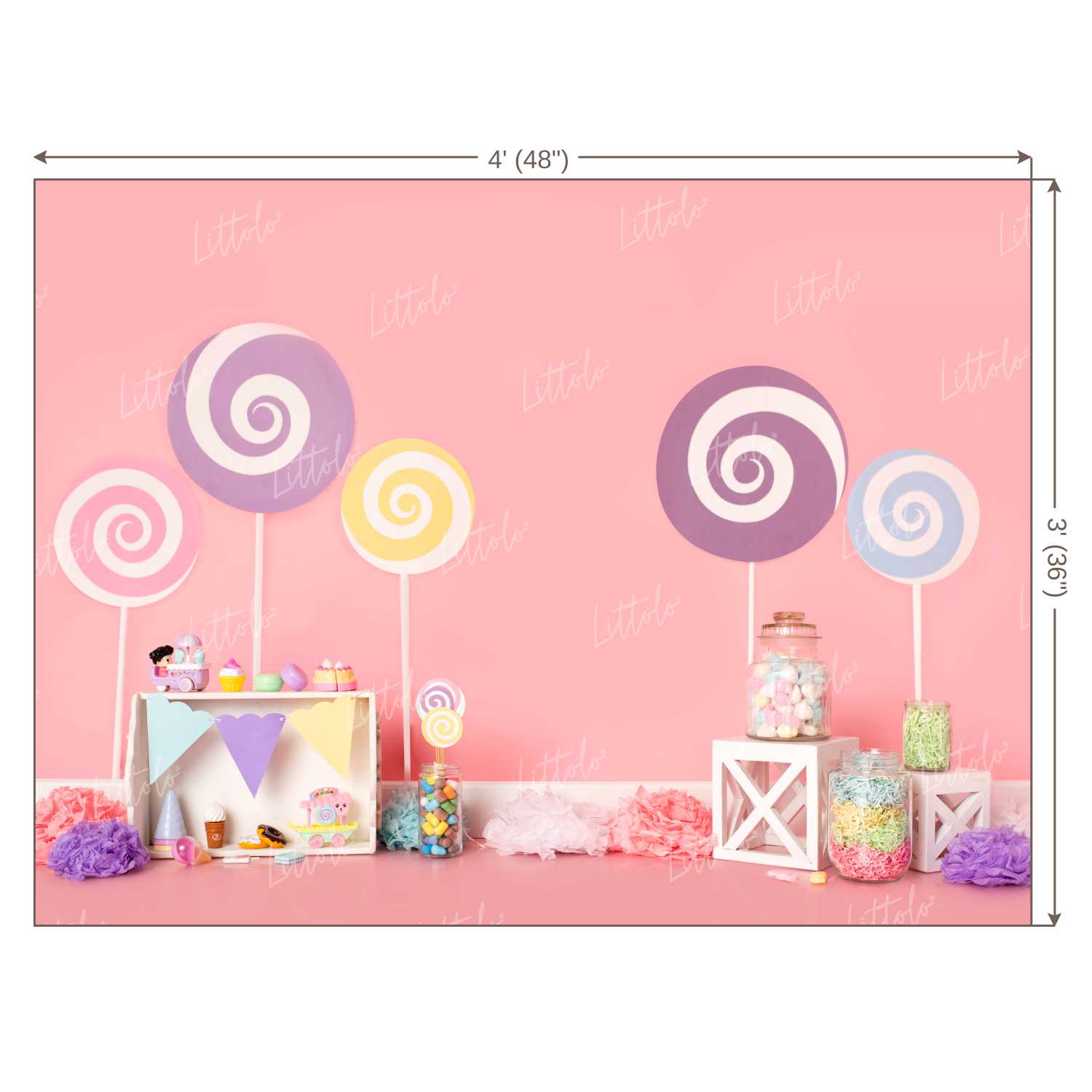 LB0286 Candy Theme Backdrop