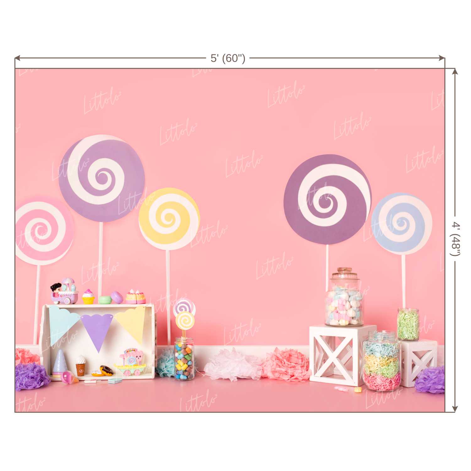 LB0286 Candy Theme Backdrop