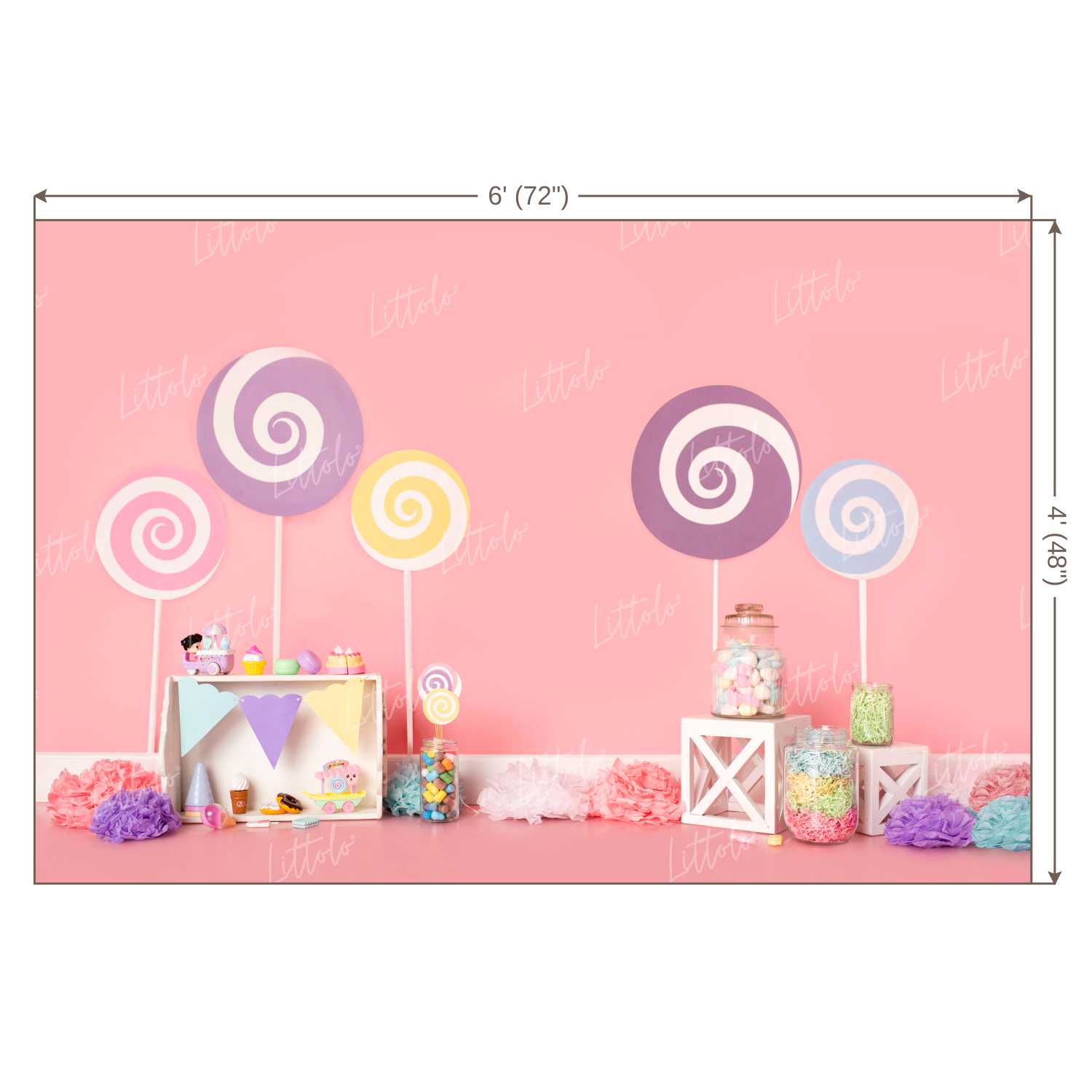 LB0286 Candy Theme Backdrop