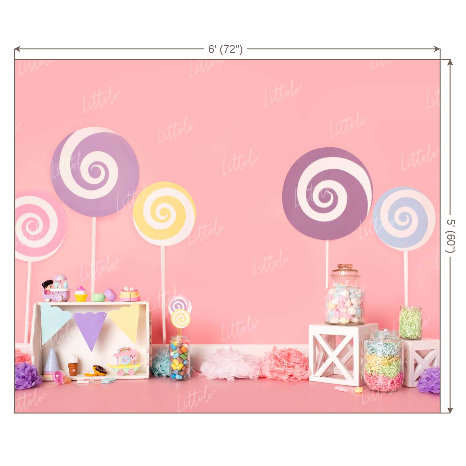 LB0286 Candy Theme Backdrop