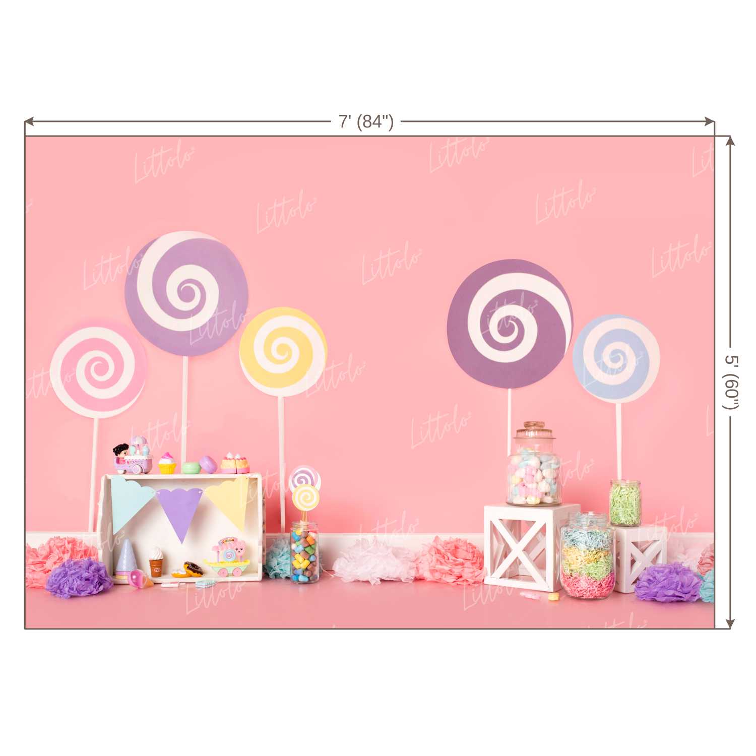 LB0286 Candy Theme Backdrop