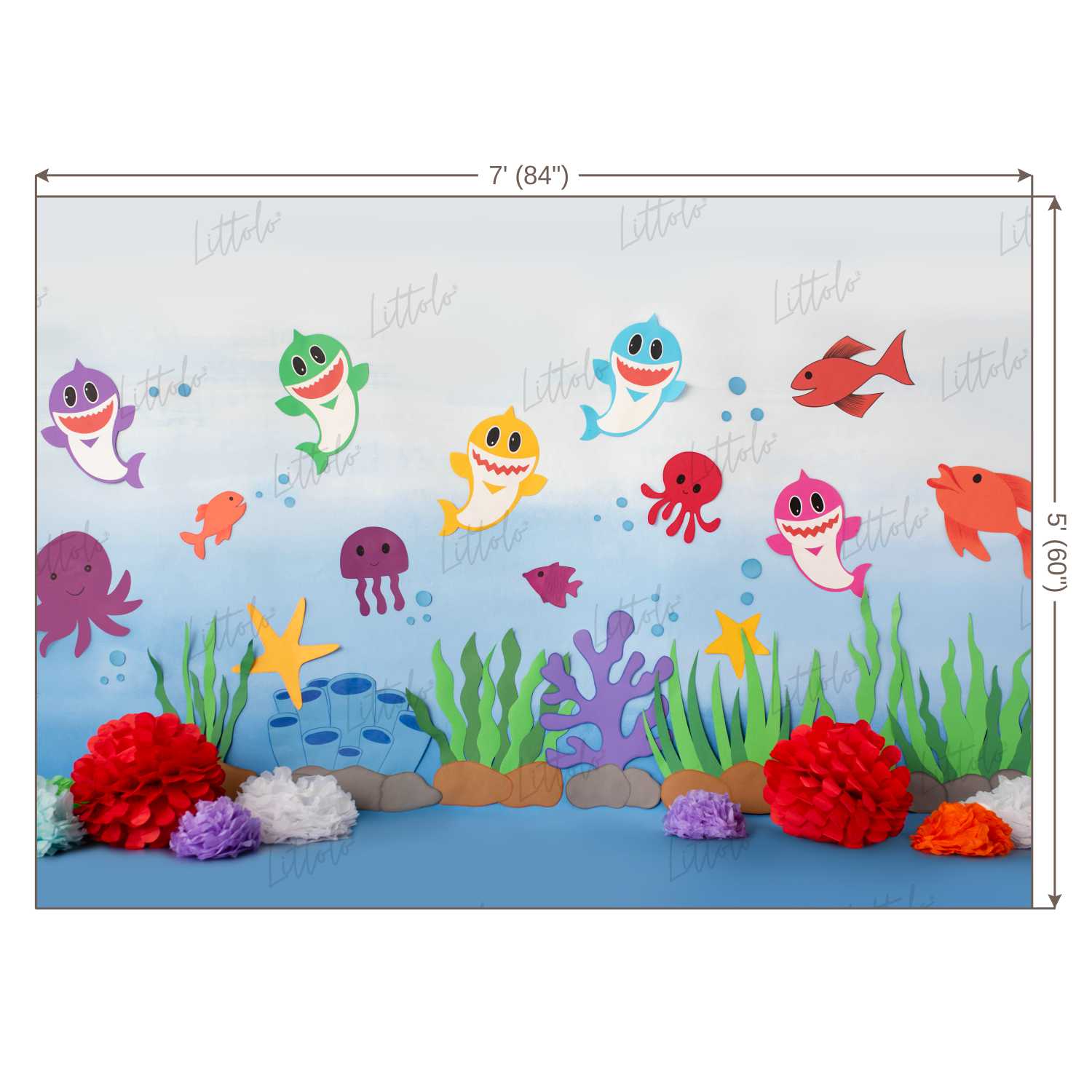 LB0287 Mermaid Theme Backdrop