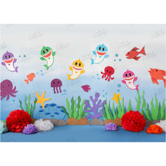 LB0287 Mermaid Theme Backdrop