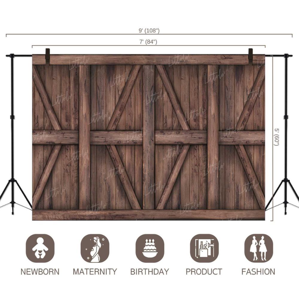 LB0288 Antique Door Theme Backdrop