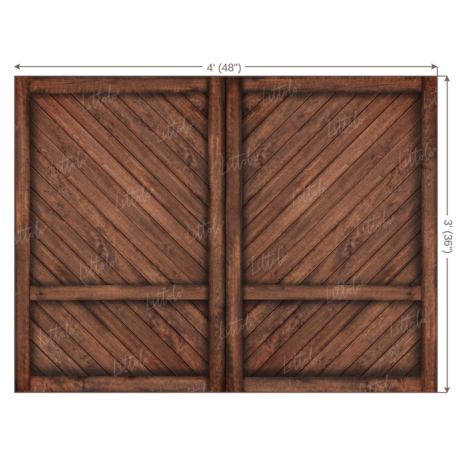 LB0289 Wooden Plank Door Backdrop