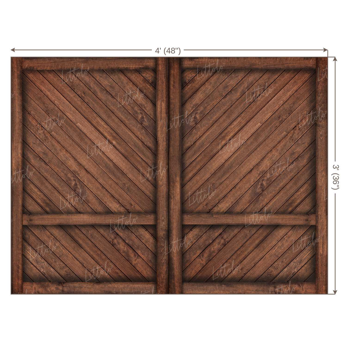 LB0289 Wooden Plank Door Backdrop