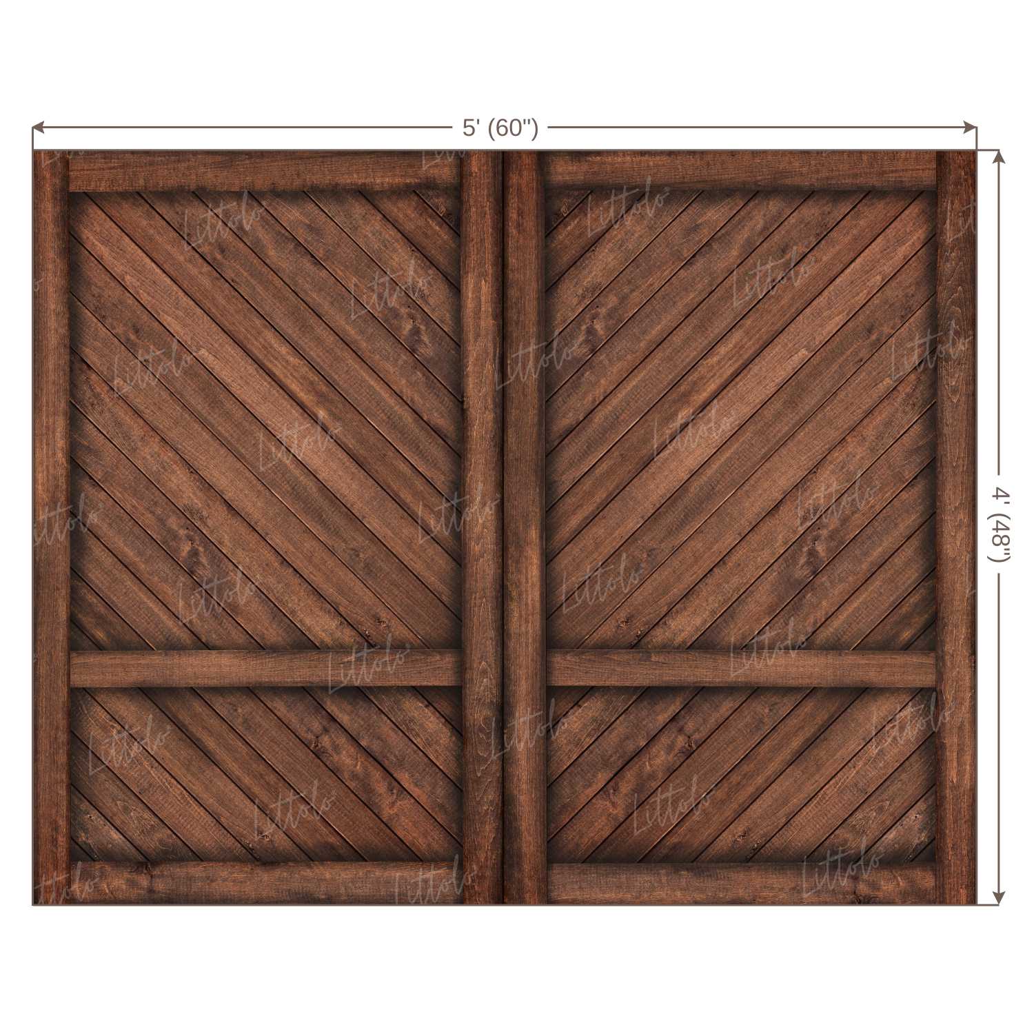 LB0289 Wooden Plank Door Backdrop