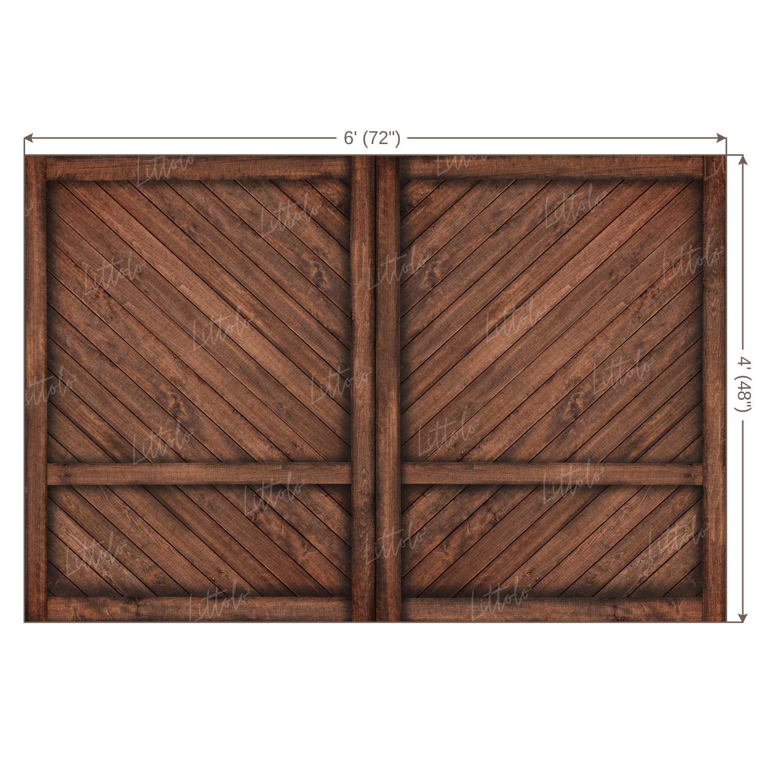 LB0289 Wooden Plank Door Backdrop