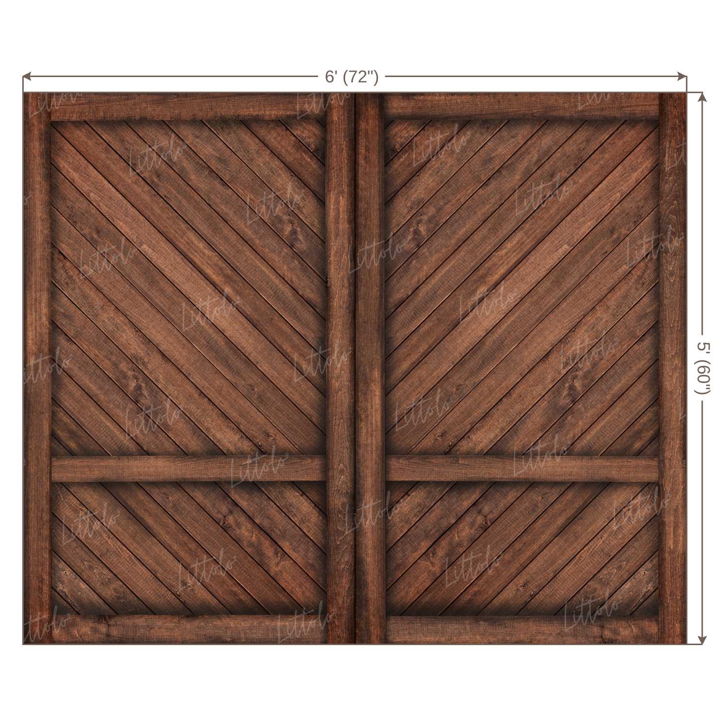 LB0289 Wooden Plank Door Backdrop