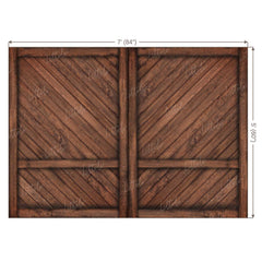 LB0289 Wooden Plank Door Backdrop