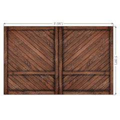 LB0289 Wooden Plank Door Backdrop