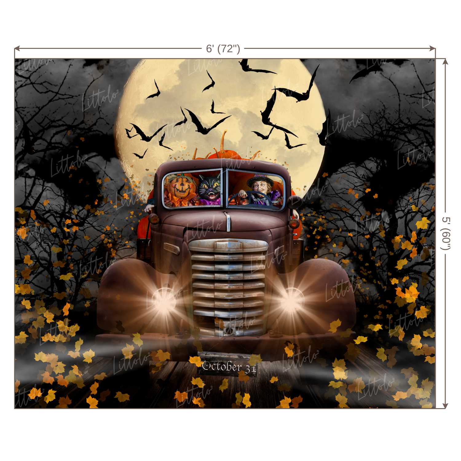 LB0292 Halloween Theme Backdrop