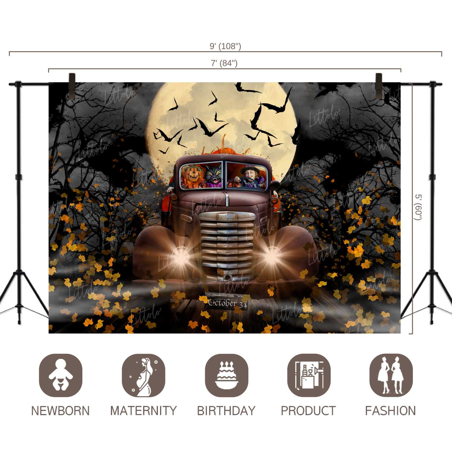 LB0292 Halloween Theme Backdrop