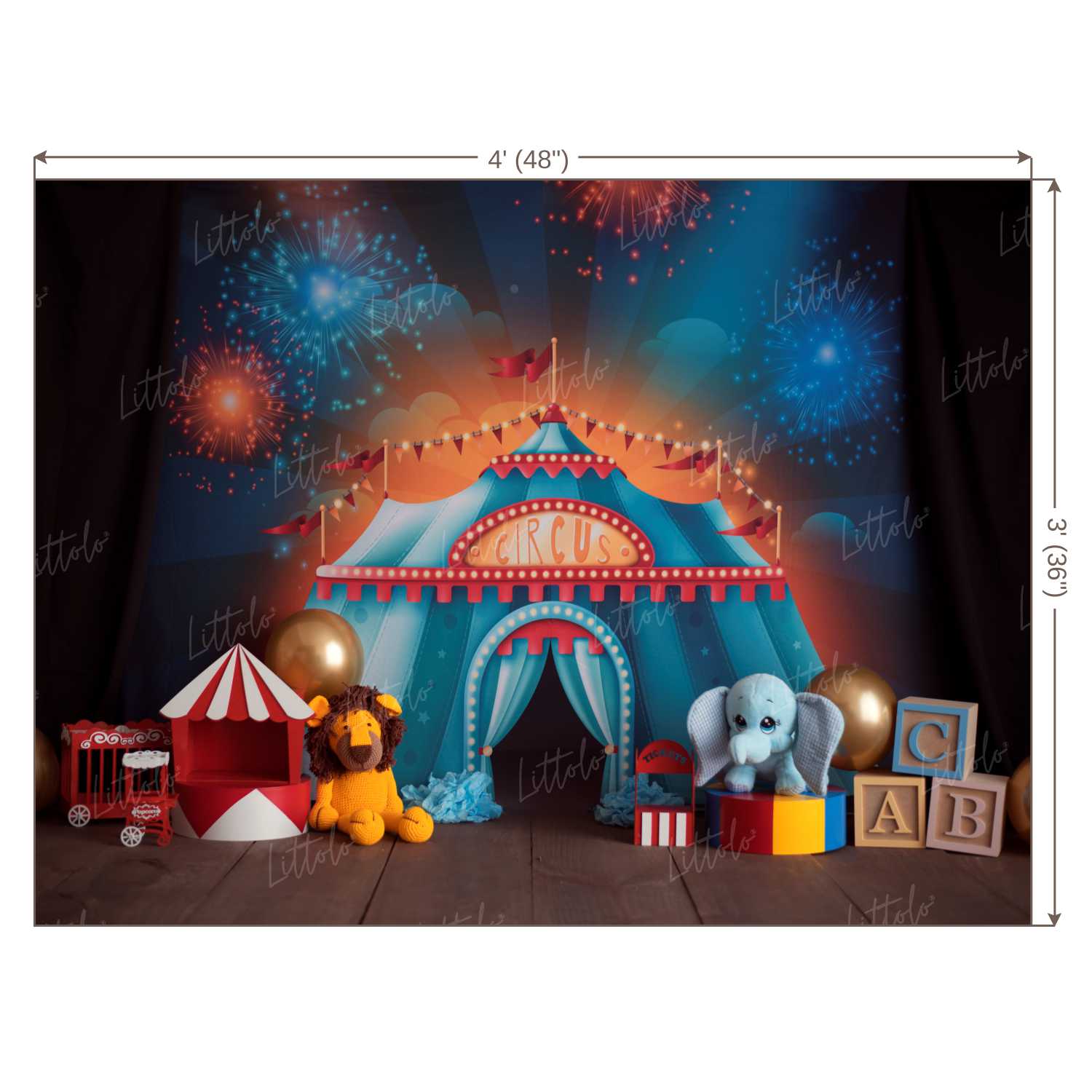 LB0295 Circus Theme Backdrop