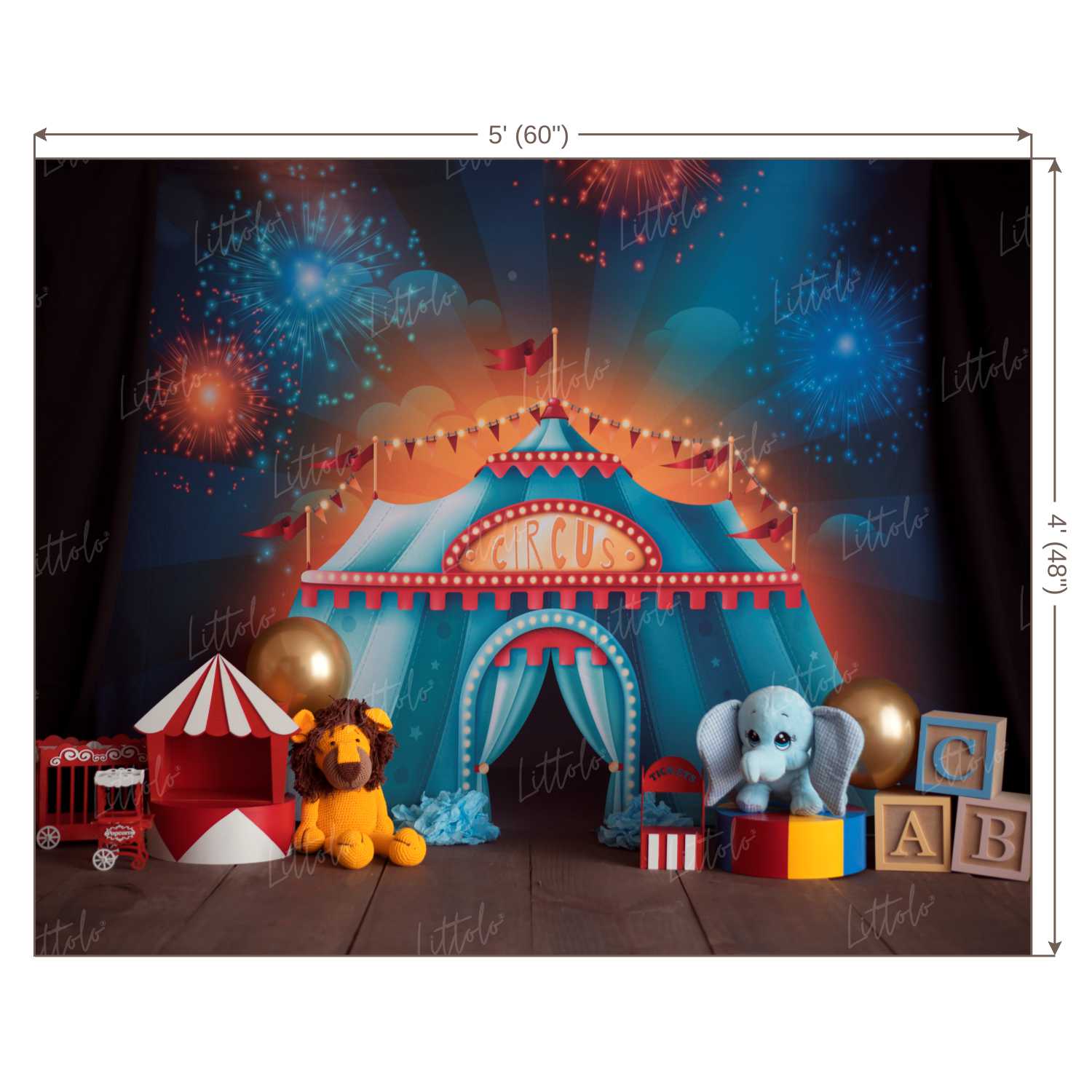 LB0295 Circus Theme Backdrop