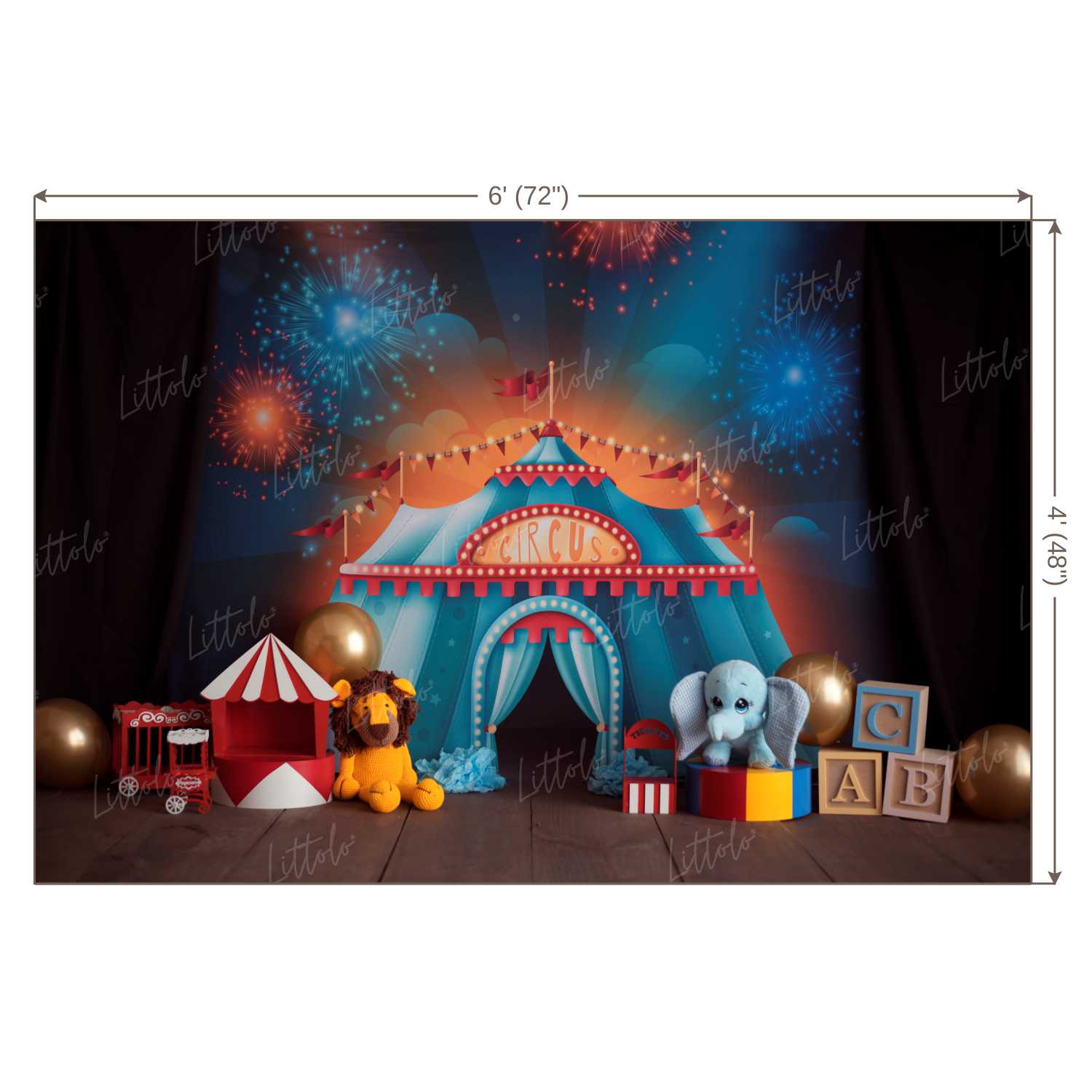 LB0295 Circus Theme Backdrop