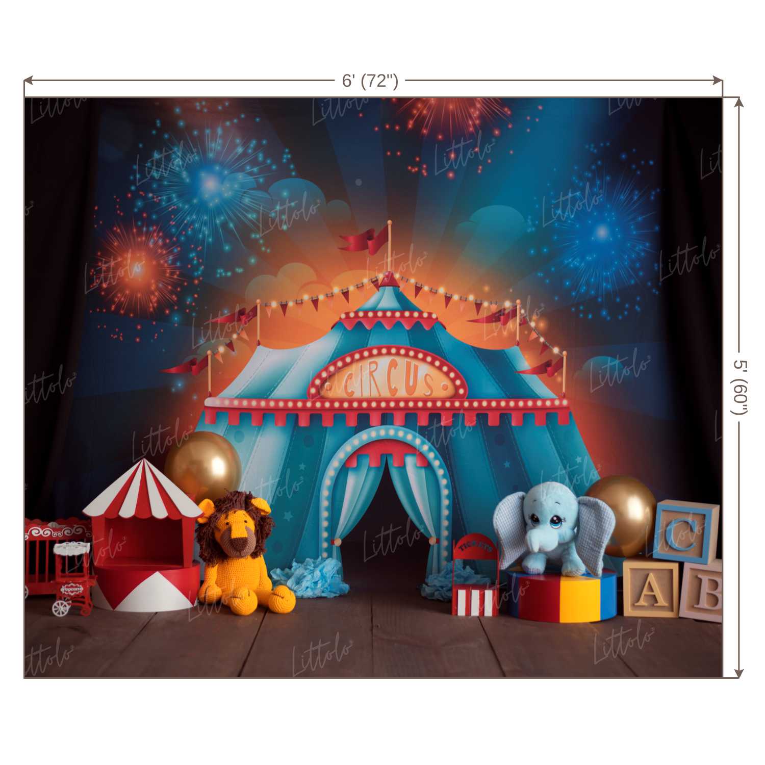 LB0295 Circus Theme Backdrop