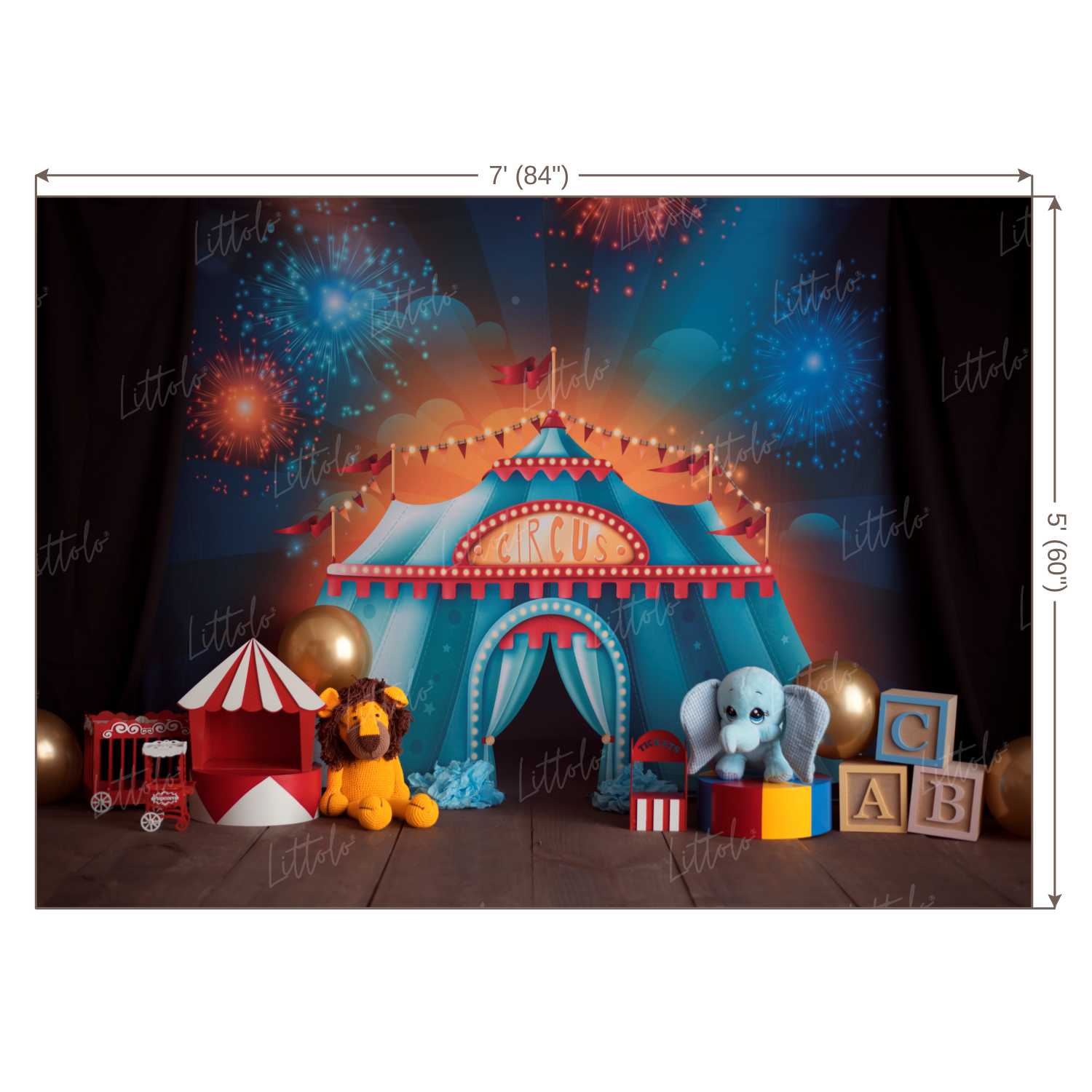 LB0295 Circus Theme Backdrop