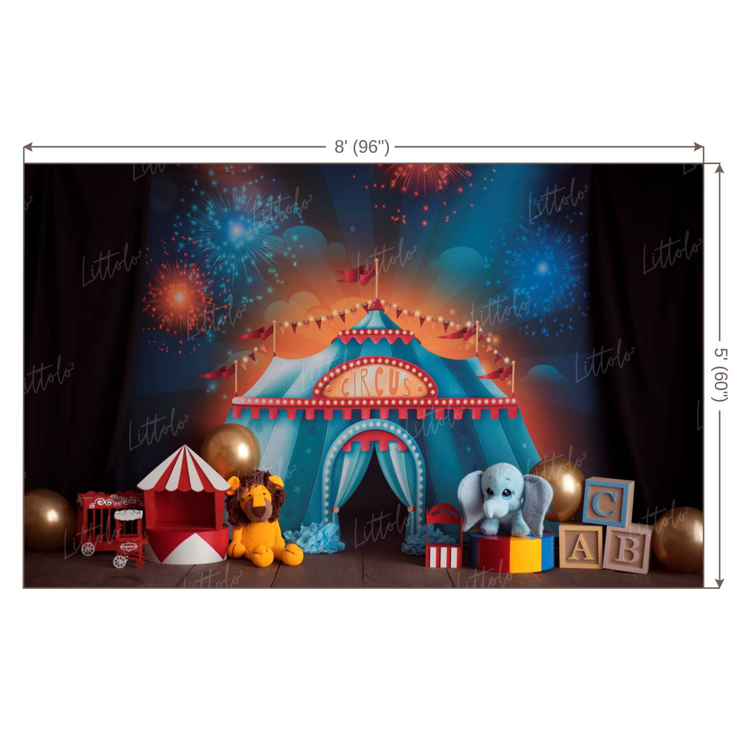 LB0295 Circus Theme Backdrop