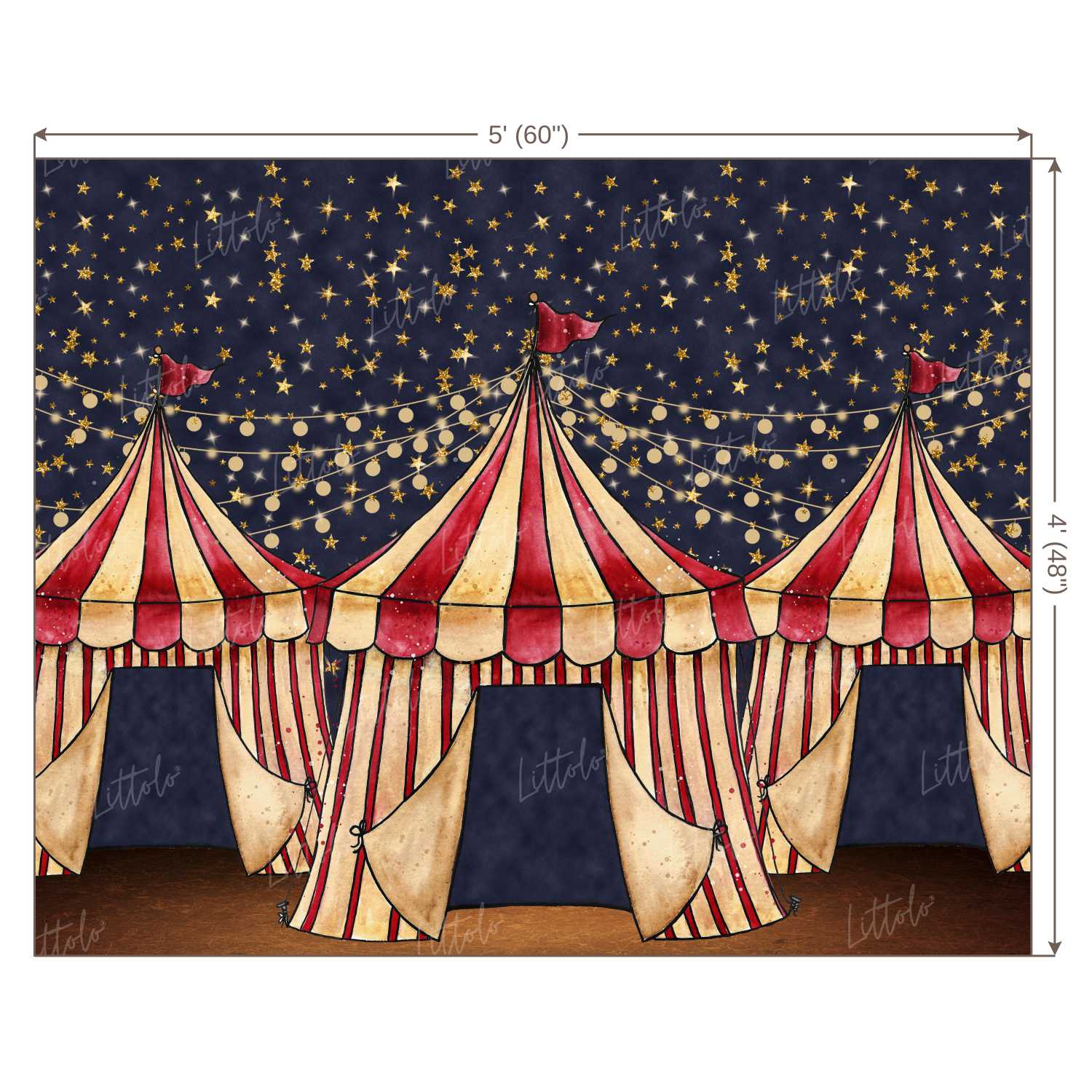 LB0296 Circus Theme Backdrop