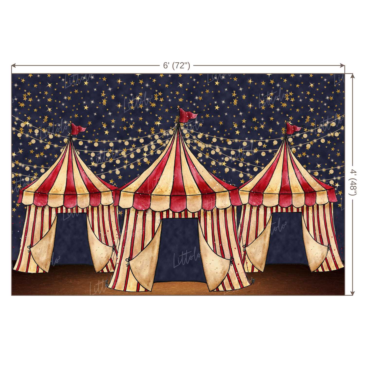 LB0296 Circus Theme Backdrop