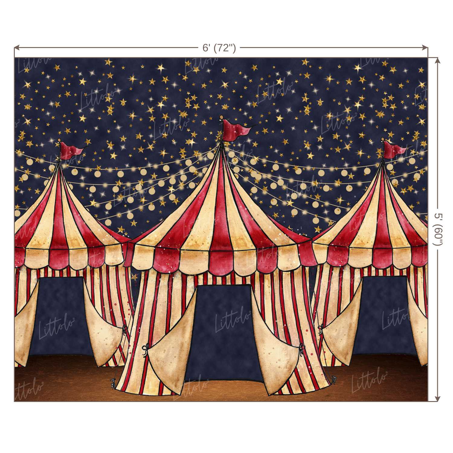 LB0296 Circus Theme Backdrop