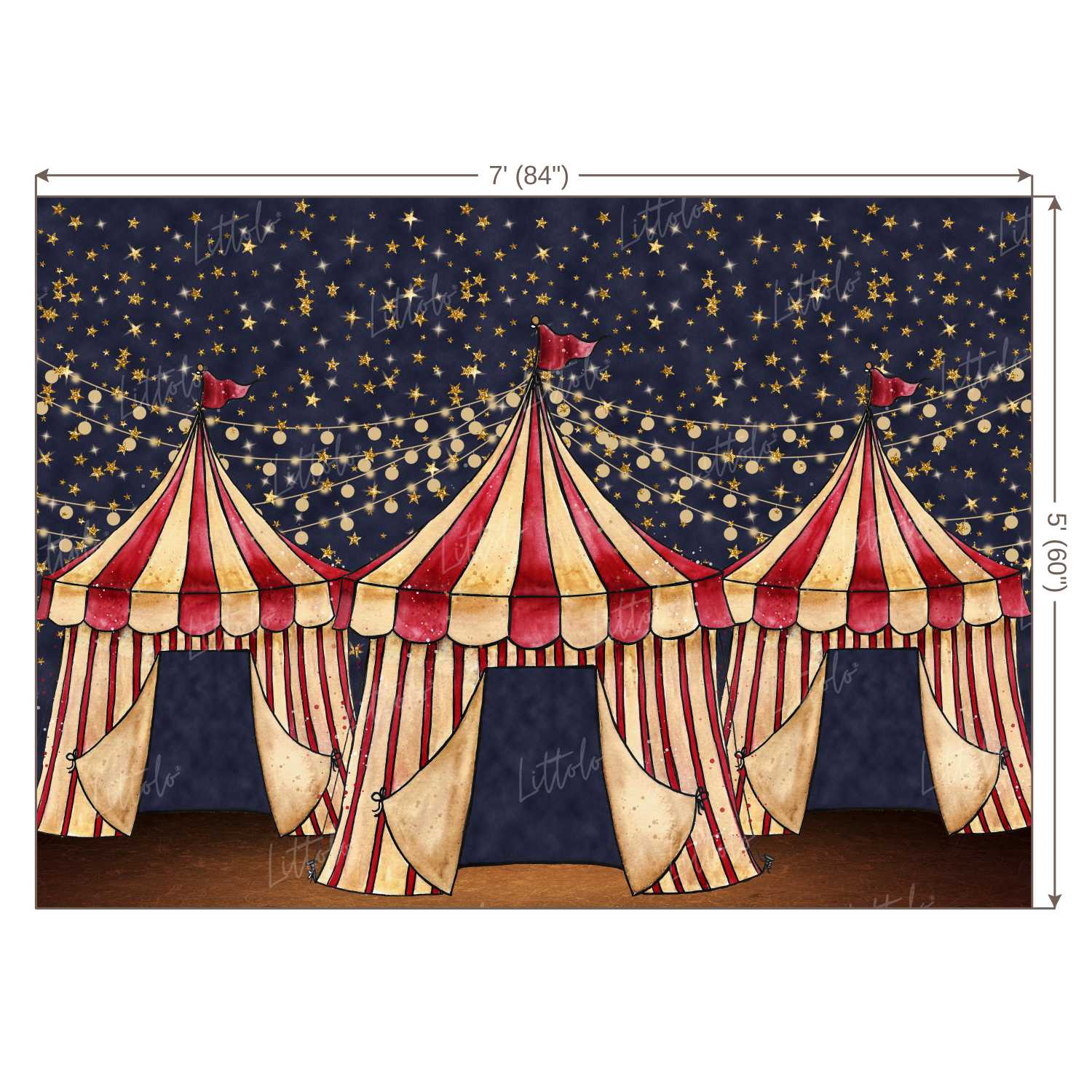 LB0296 Circus Theme Backdrop