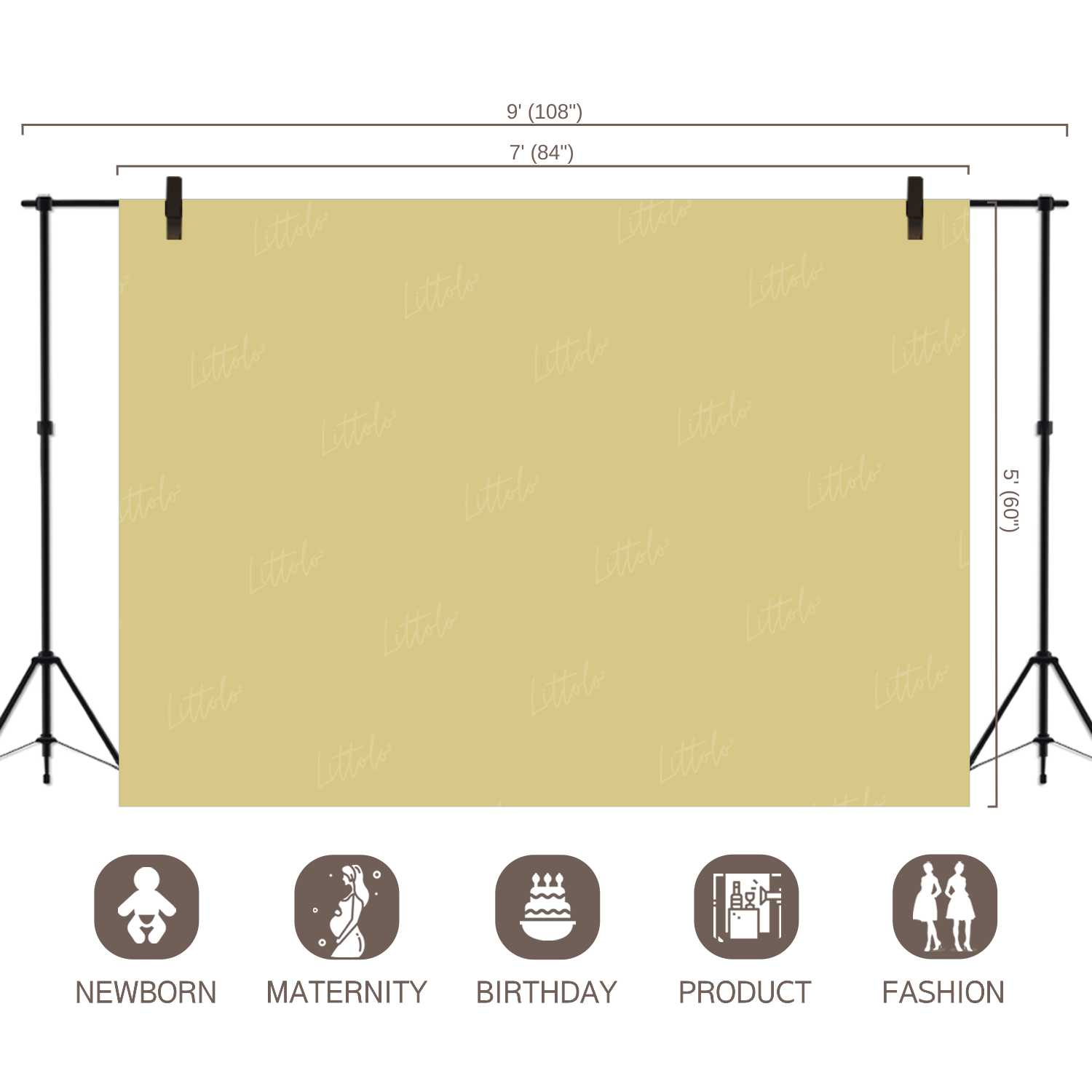 LB0301 Flaxen Solid Cold Backdrop