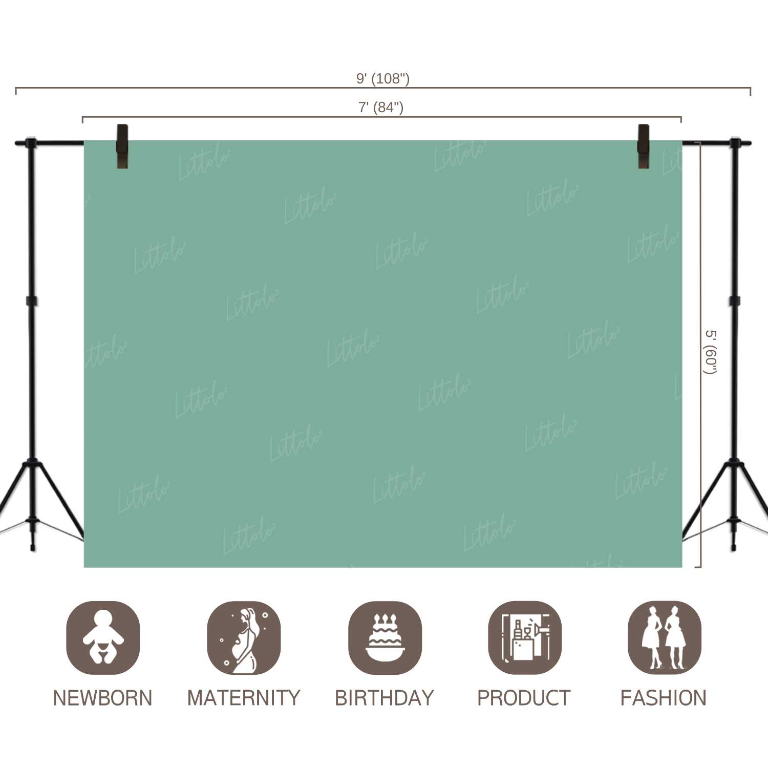 LB0307 Juniper Solid Cold Backdrop