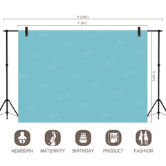 LB0311 Crystal Blue Solid Cold Backdrop