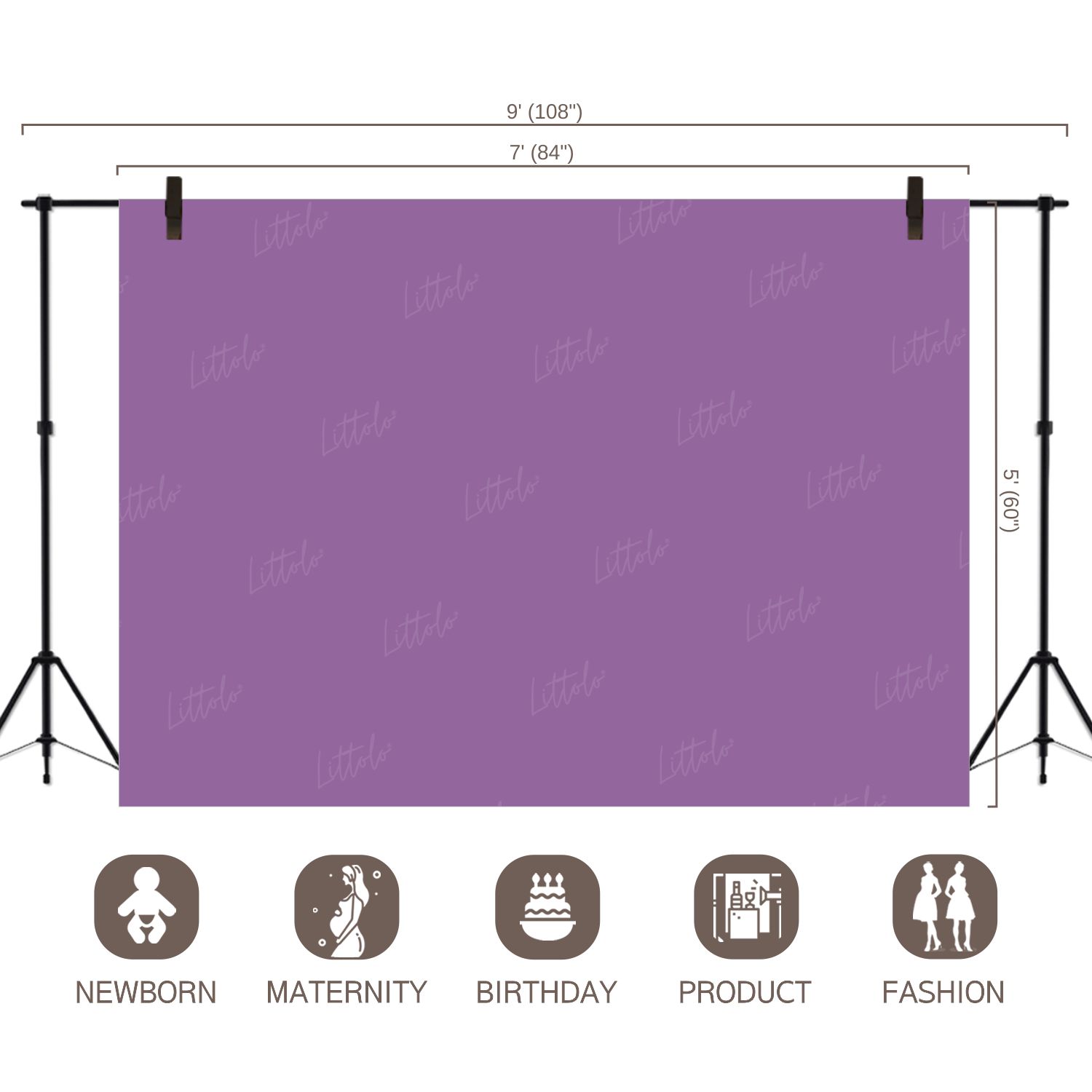 LB0314 Pansy Solid Cold Backdrop