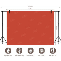 LB0323 Cranberry Solid Warm Backdrop