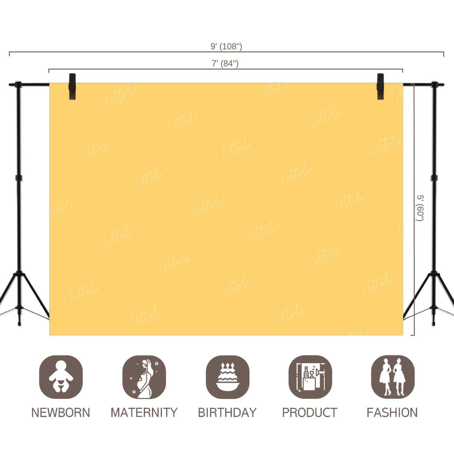 LB0330 Canary Solid Warm Backdrop