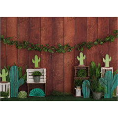 LB0335 Cactus Tapestry Plants Backdrops