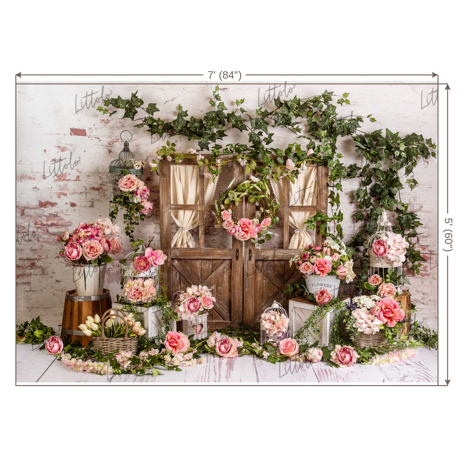 LB0337 Spring Peach Backdrop