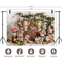 LB0337 Spring Peach Backdrop