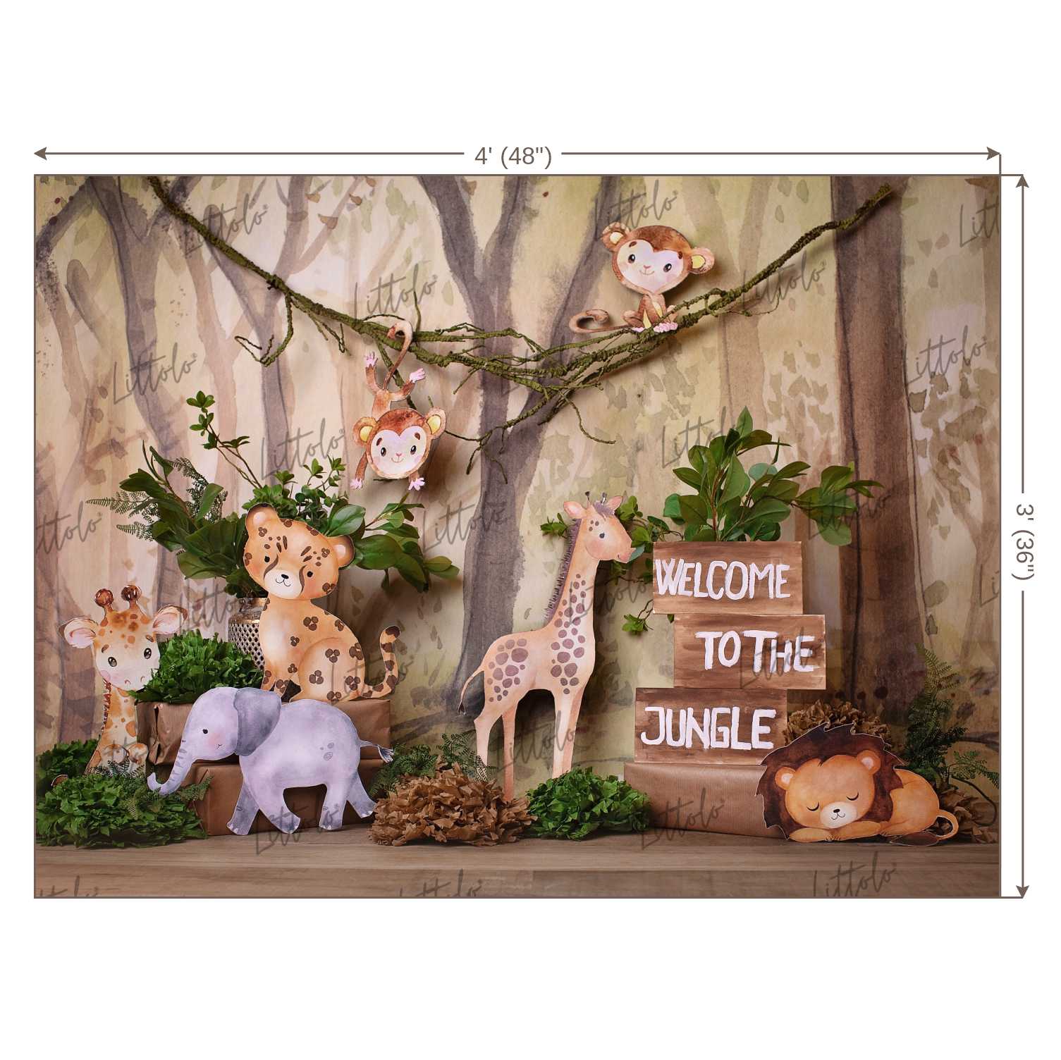 LB0348 Jungle Theme Backdrop