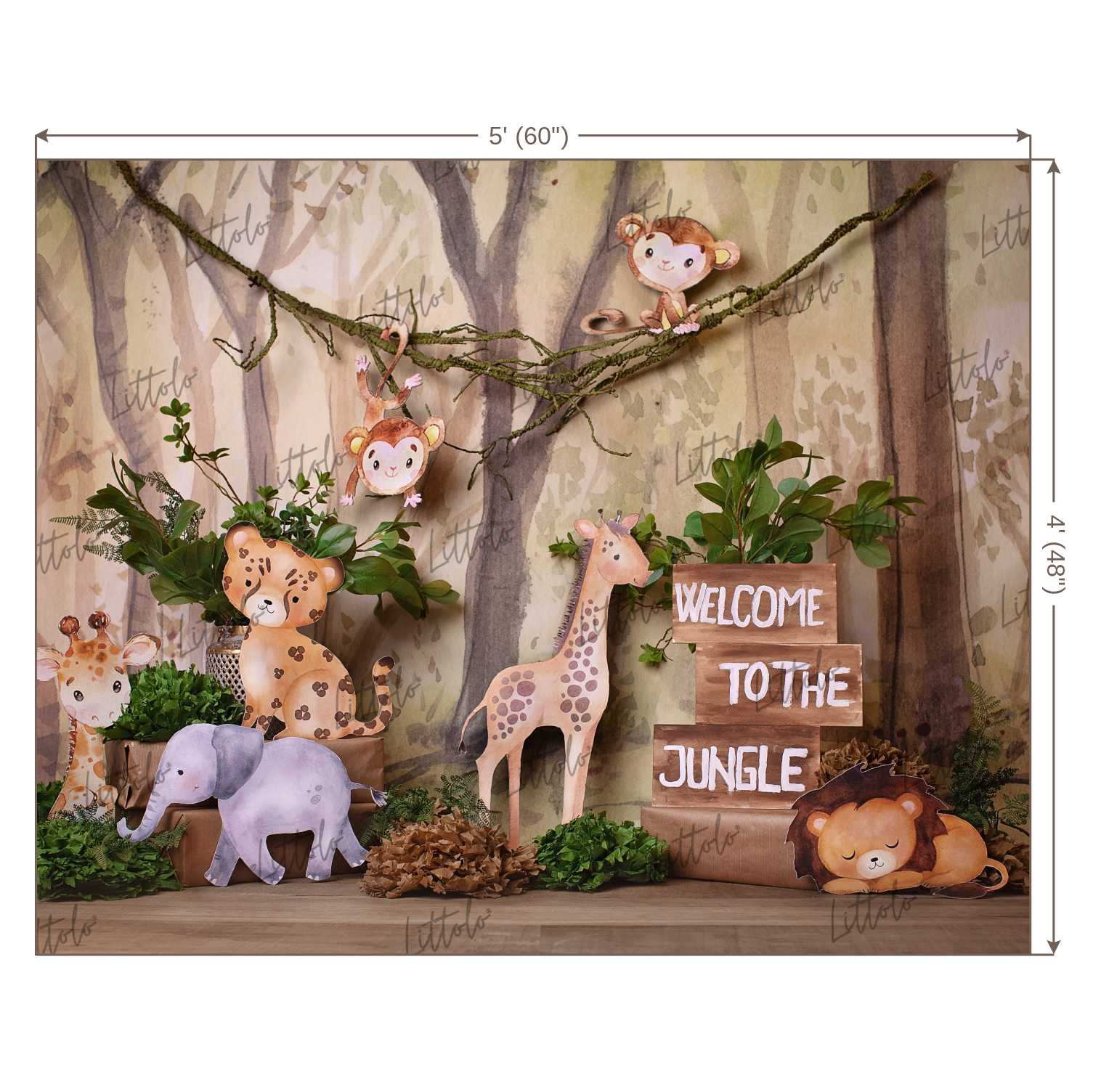 LB0348 Jungle Theme Backdrop