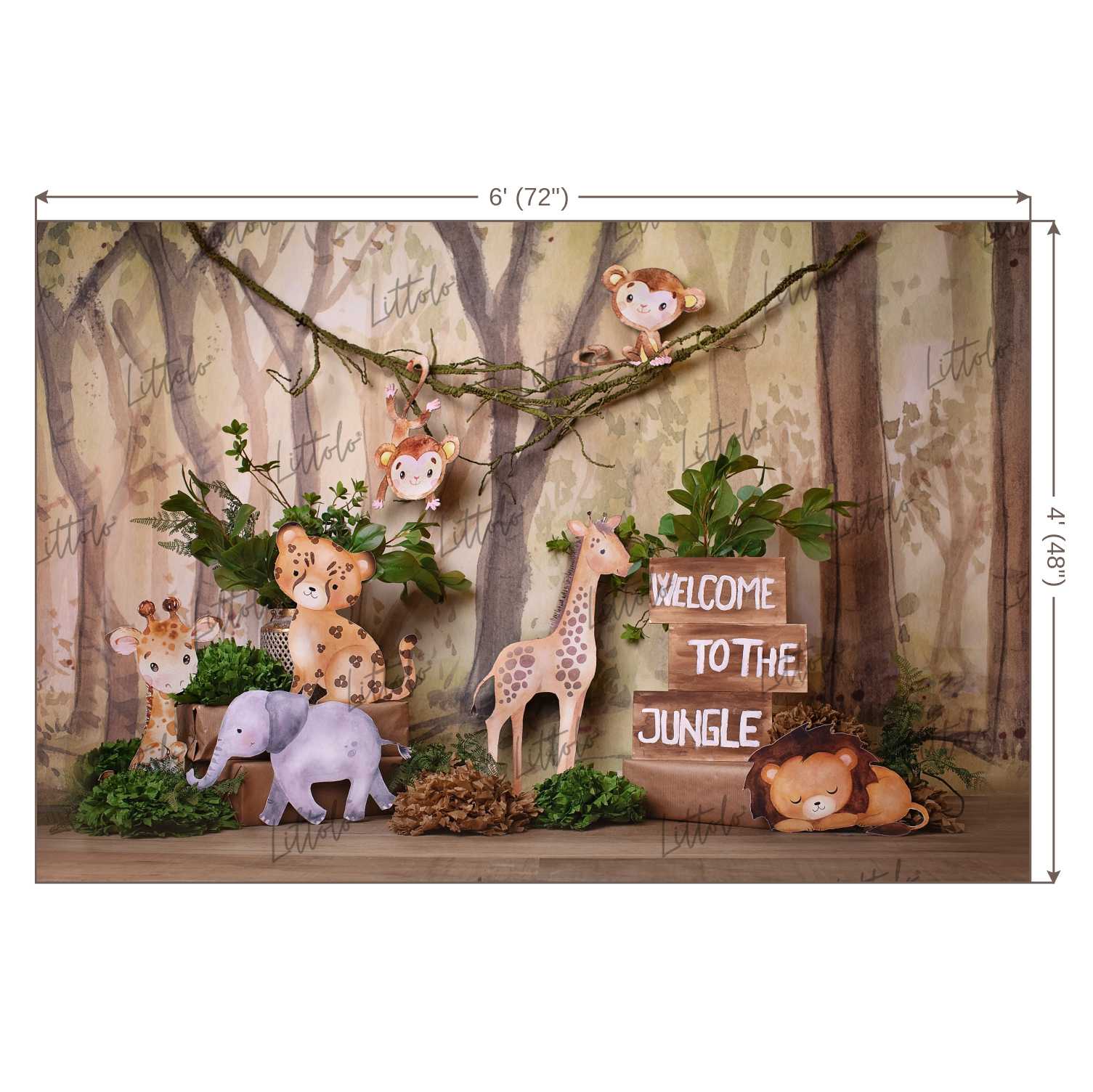 LB0348 Jungle Theme Backdrop