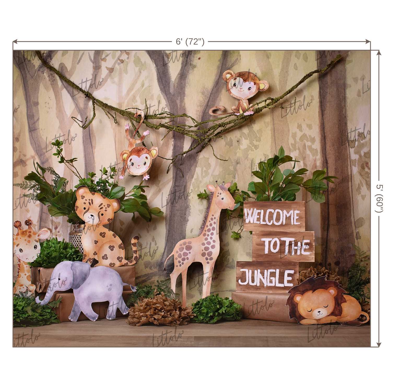 LB0348 Jungle Theme Backdrop