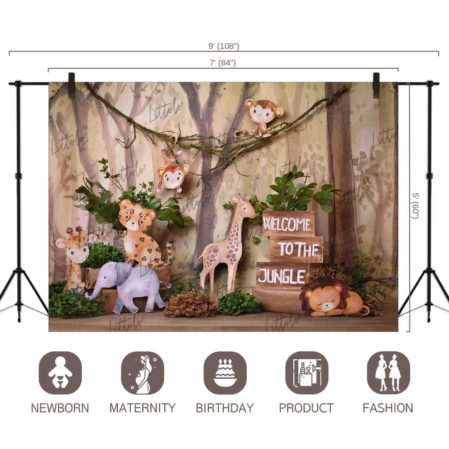 LB0348 Jungle Theme Backdrop