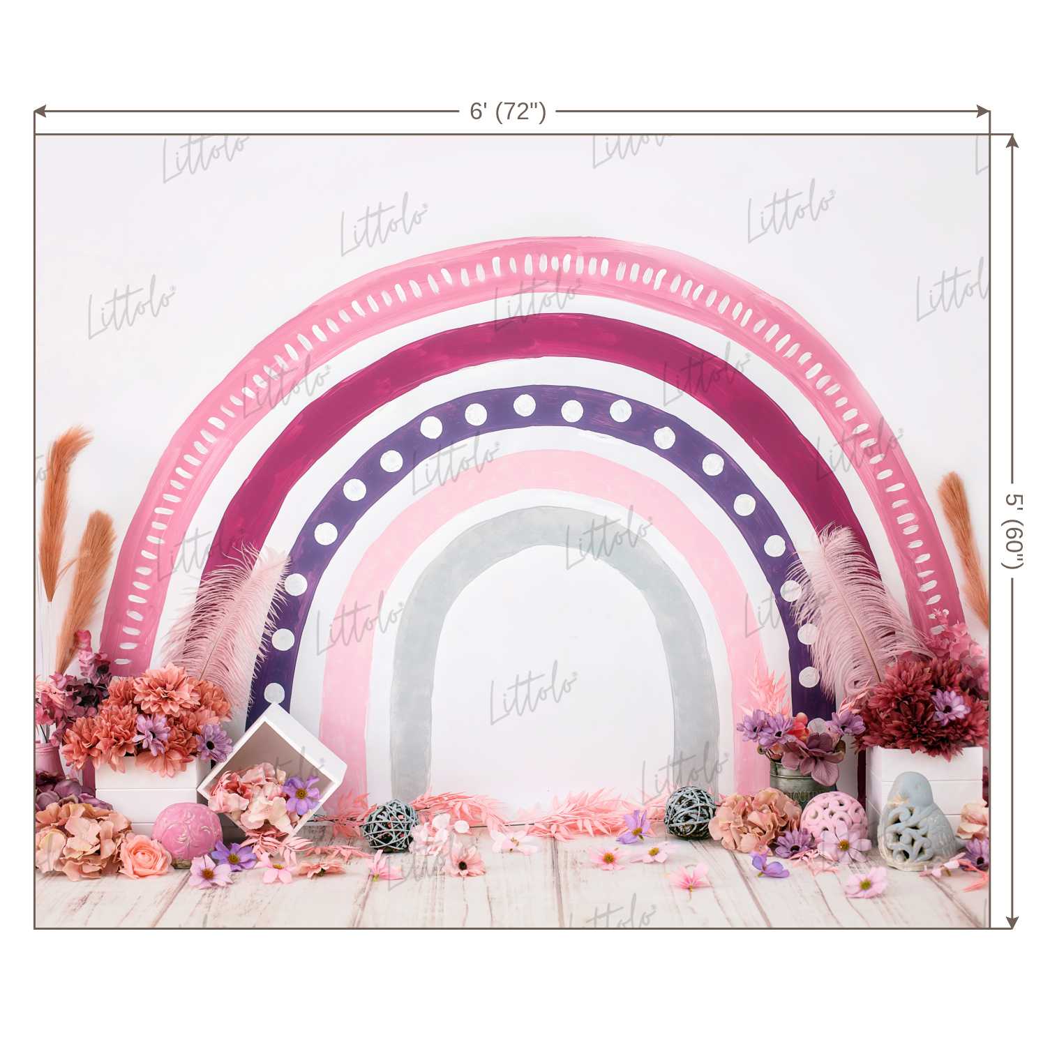 LB0349 Rainbow Theme Backdrop