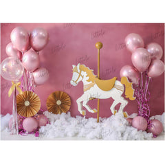 LB0350 Carousal Horse Theme Backdrop