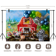 LB0351 Farm Theme Barnyard Backdrop