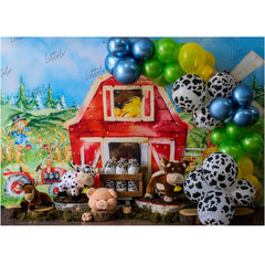 LB0351 Farm Theme Barnyard Backdrop