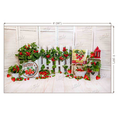 LB0355 Strawberry Farmer Market Background