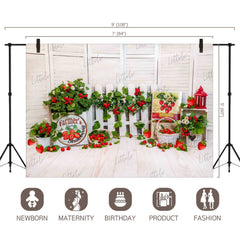 LB0355 Strawberry Farmer Market Background