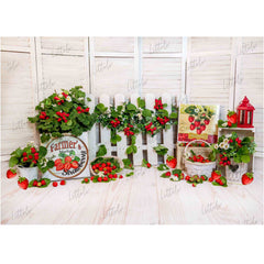 LB0355 Strawberry Farmer Market Background